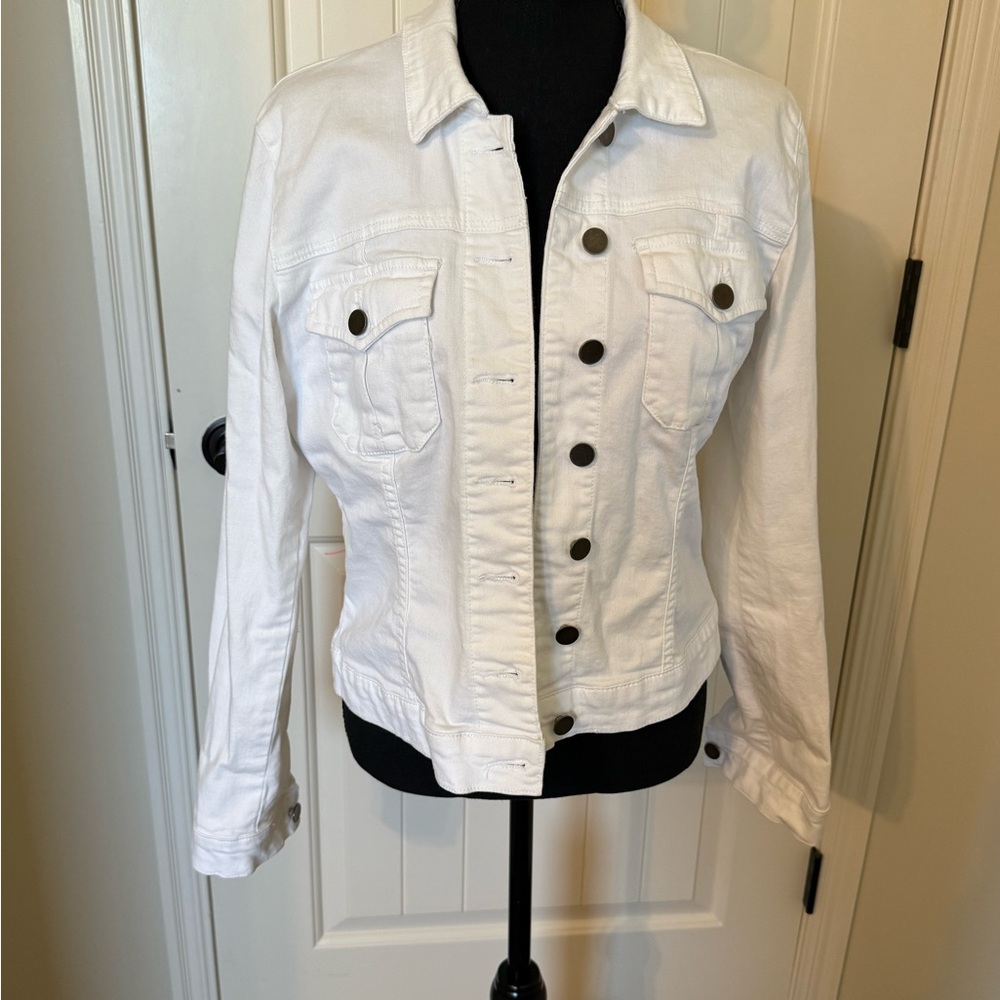 Kut from the Kloth White Denim Jacket